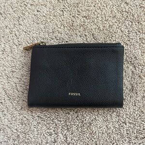 Fossil Black Zip Wallet